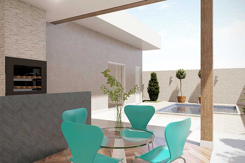 Ground floor house plan with office