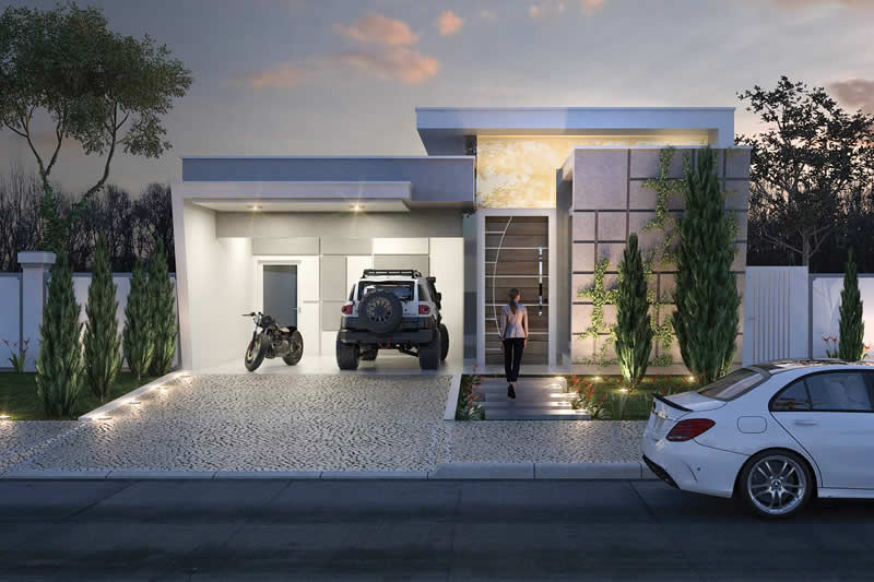 Ground floor house plan with office