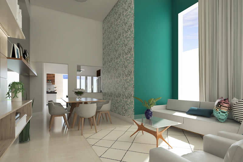 House plan with integrated kitchen
