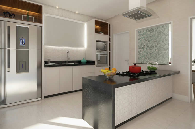 House plan with integrated kitchen