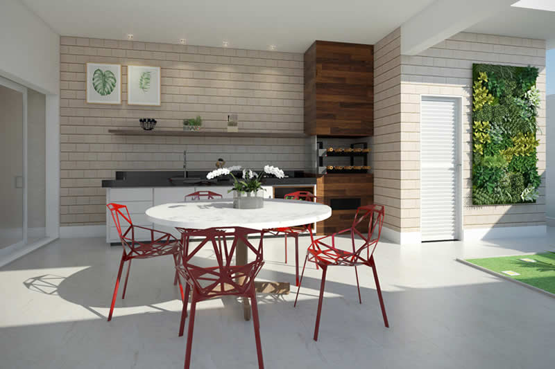 House plan with integrated kitchen