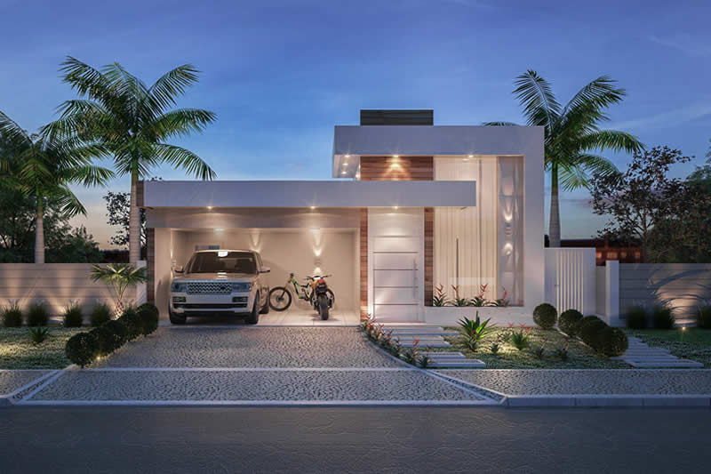 House plan with integrated kitchen