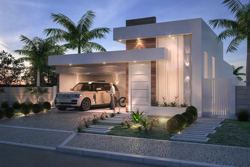 House plan with integrated kitchen