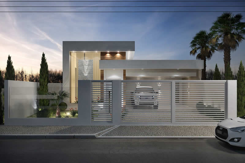 House plan with glass wall