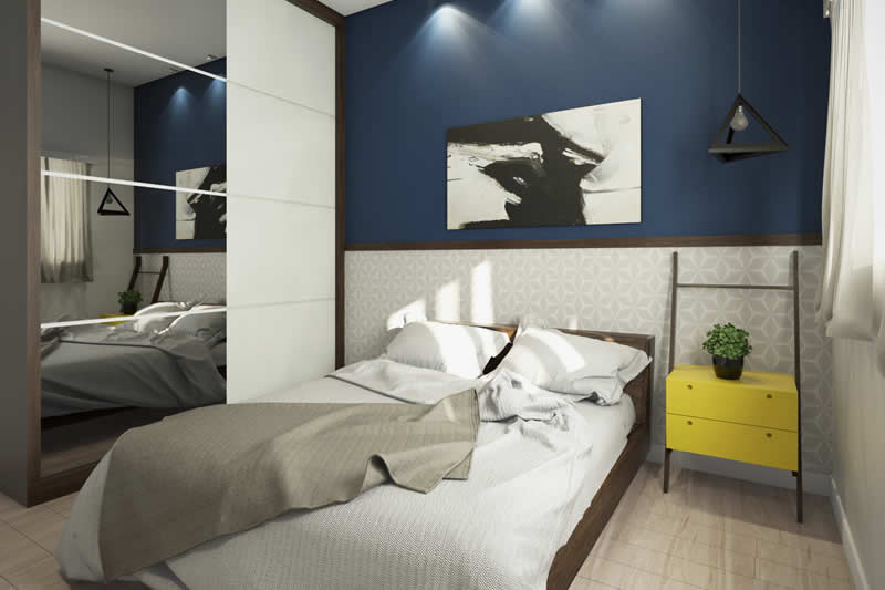 Floor plan with bedroom on the ground floor