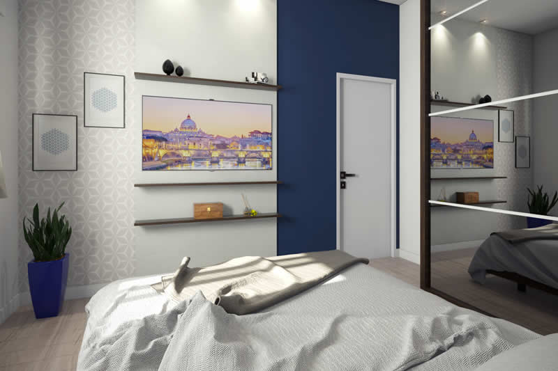 Floor plan with bedroom on the ground floor