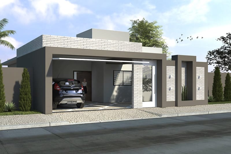 Single storey house with 3 suites
