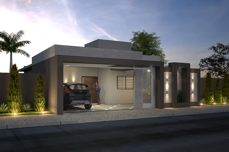 Single storey house with 3 suites