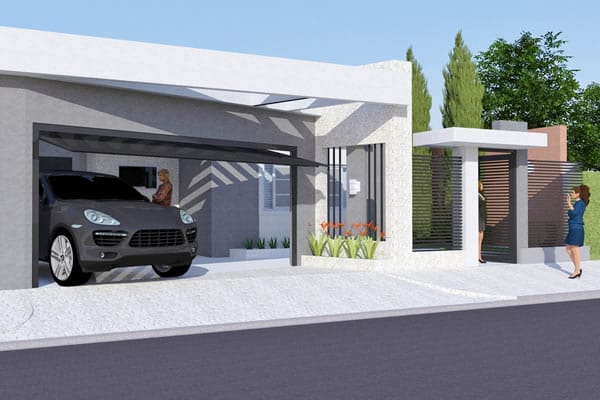 Modern house plan with gourmet area
