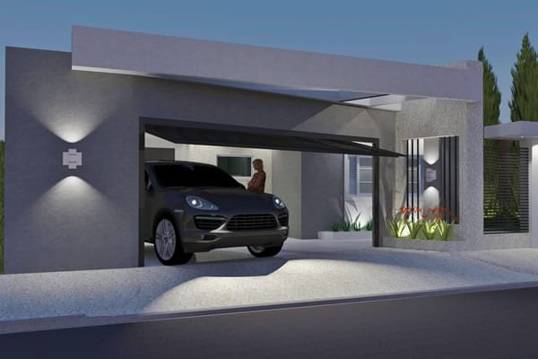 Modern house plan with gourmet area
