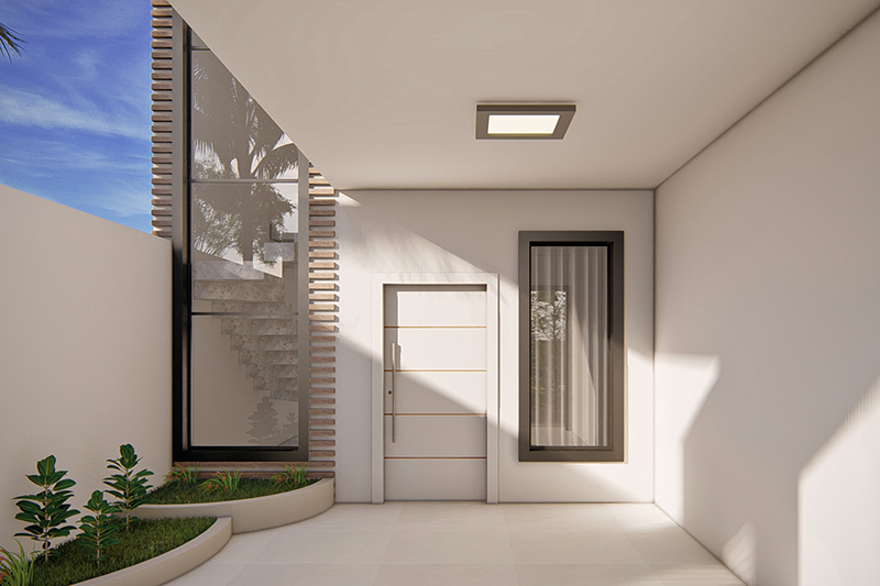 Floor plan with 5 meters of front
