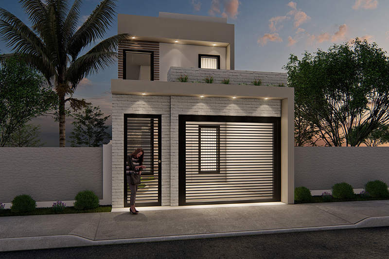 Floor plan with 5 meters of front