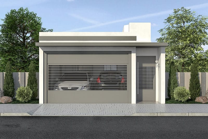 House plan with kitchen closed