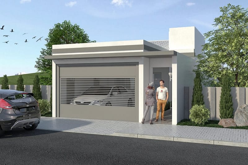 House plan with kitchen closed