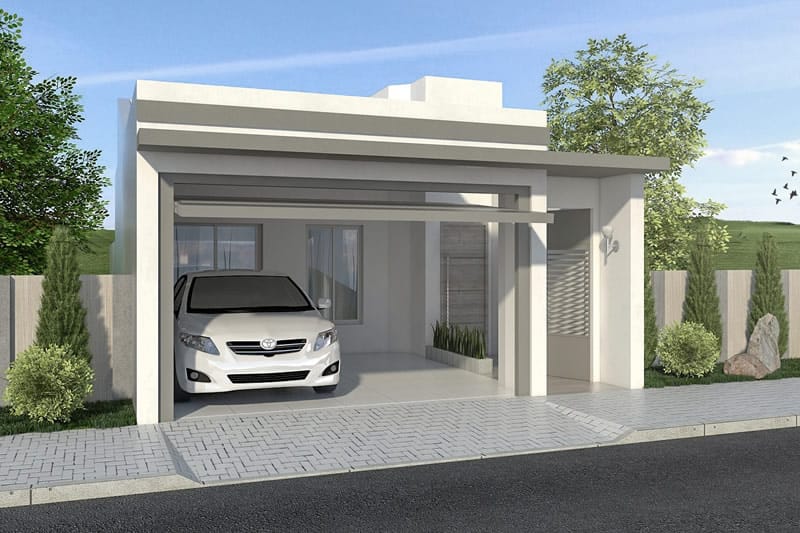 House plan with kitchen closed