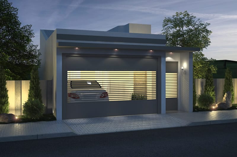 House plan with kitchen closed