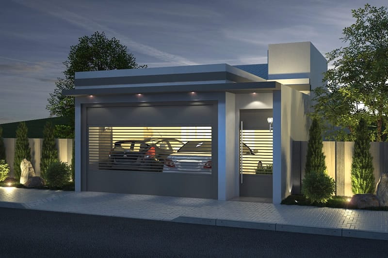 House plan with kitchen closed