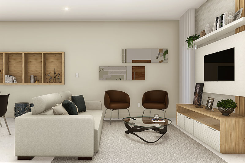 Floor plan with bedroom underneath