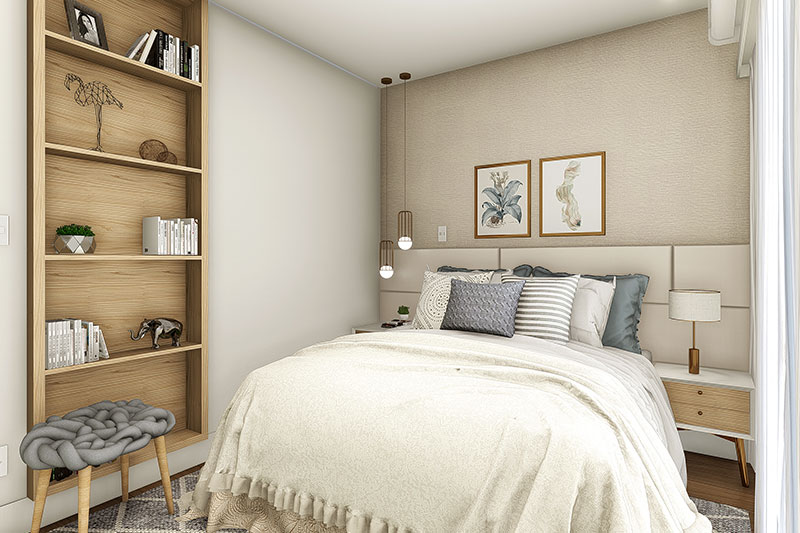 Floor plan with bedroom underneath