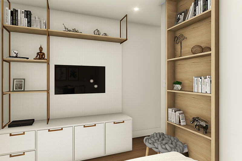 Floor plan with bedroom underneath