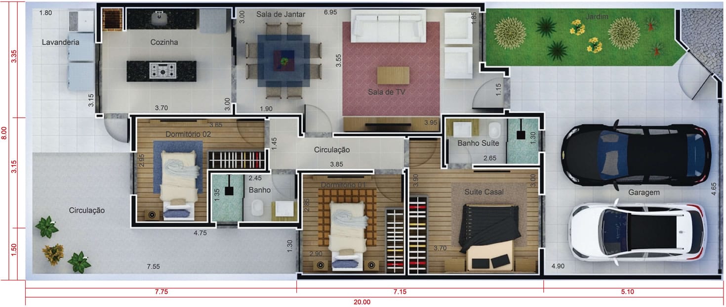 3 bedroom residential project8x20