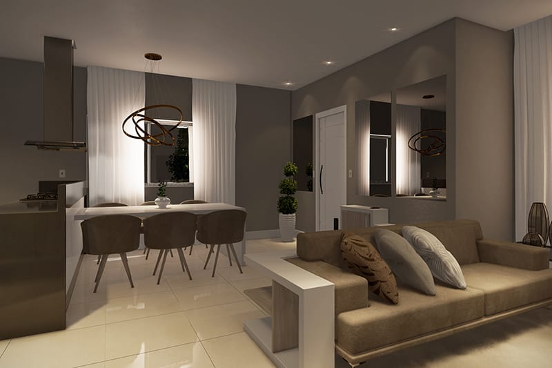 House plan with American kitchen