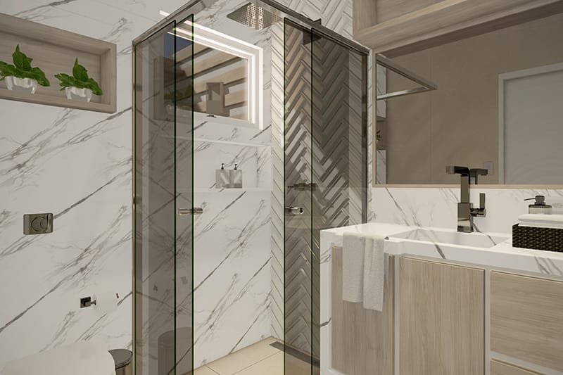 House plan with American kitchen