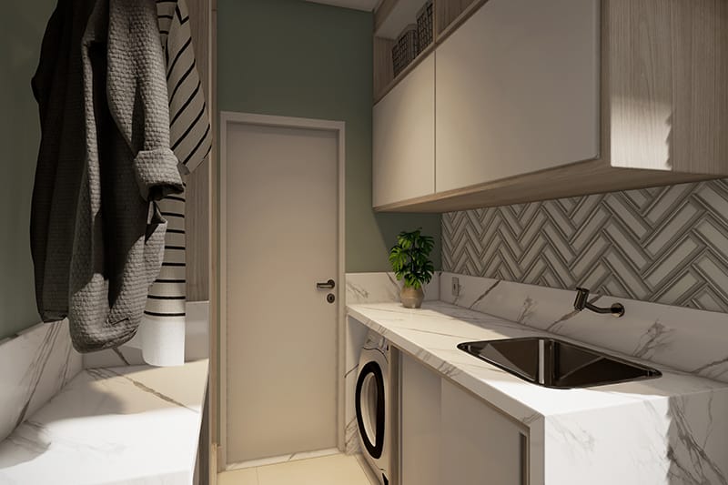 House plan with American kitchen
